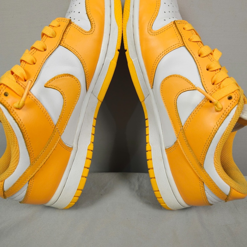 Nike Dunk Low Shoes Women Size 9 Laser Orange Sail White Leather Sneaker - Picture 10 of 16